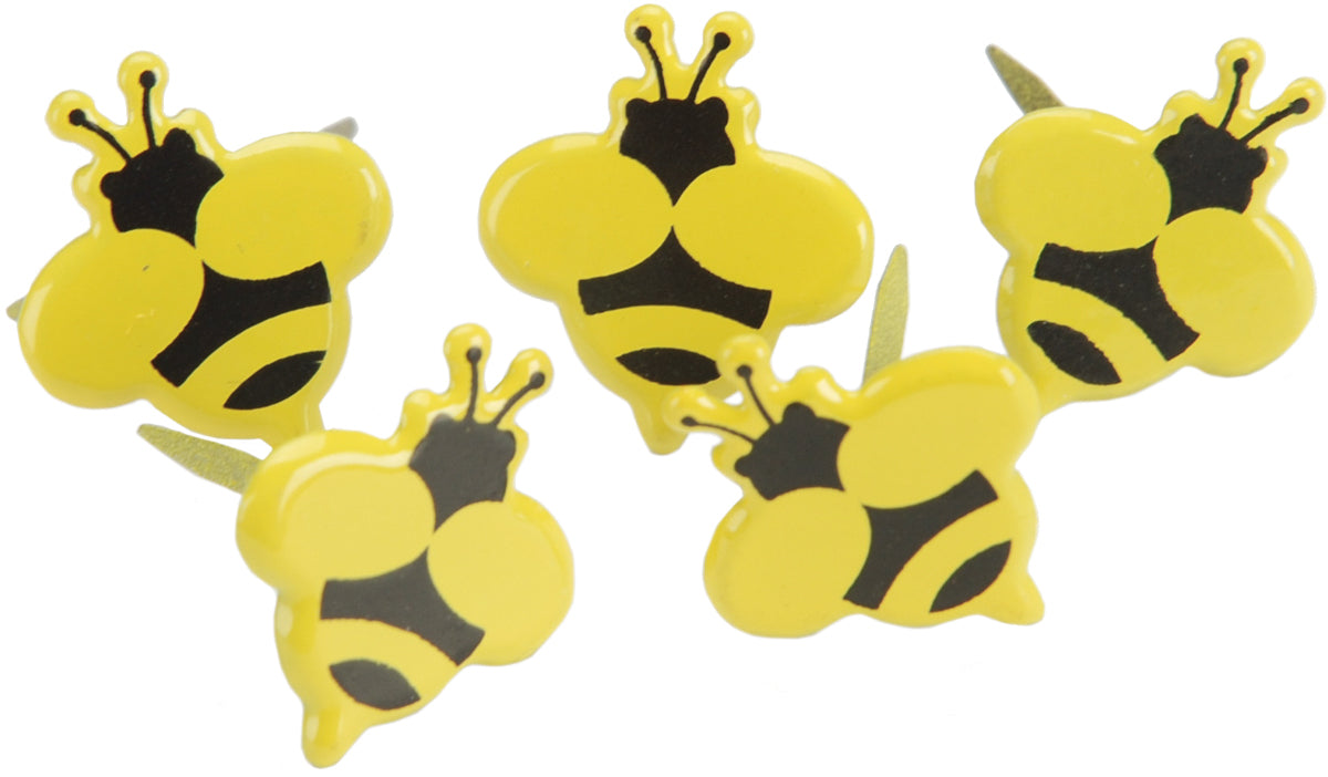 Eyelet Outlet Shape Brads 12/Pkg - Bumble Bees