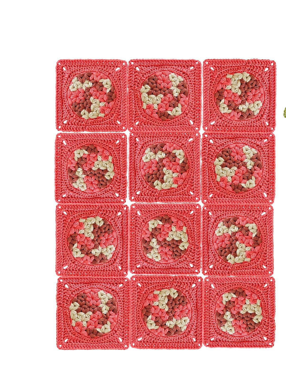 80 Camouflage Round Square Motif