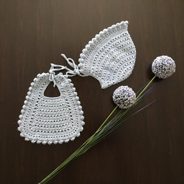 Mia Baby Girl Bib & Bonnet Set N 480