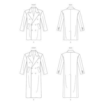 Vogue Sewing Men's Coat in Two Lengths V1976 - Sewing Pattern