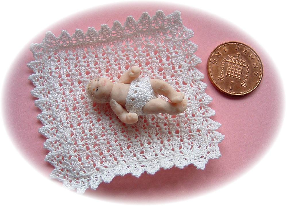 1:24th scale Baby shawl and knickers