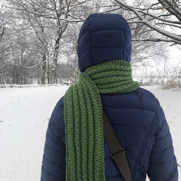 Reversible Braided Cable Scarf