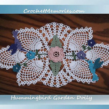 0774 Hummingbird Garden Doily