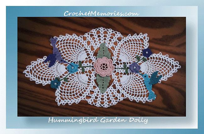 0774 Hummingbird Garden Doily