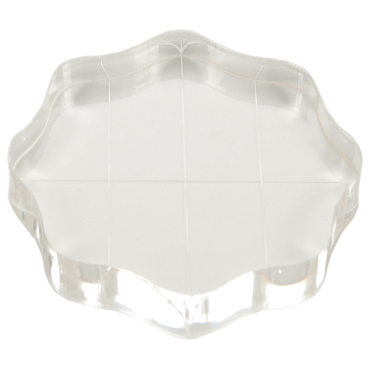 Apple Pie Memories Acrylic Stamp Block W/Grips & Grid - 2.5"X2.5"X.5"