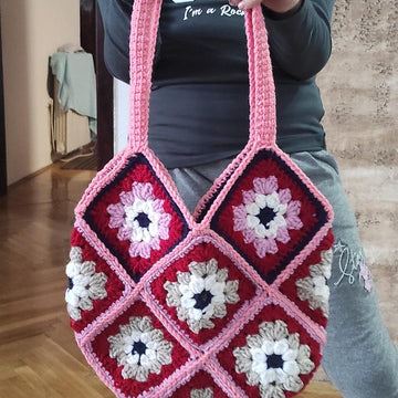 Square granny purse hand bag