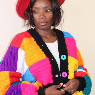 Cheerful crochet Patchwork Cardigan
