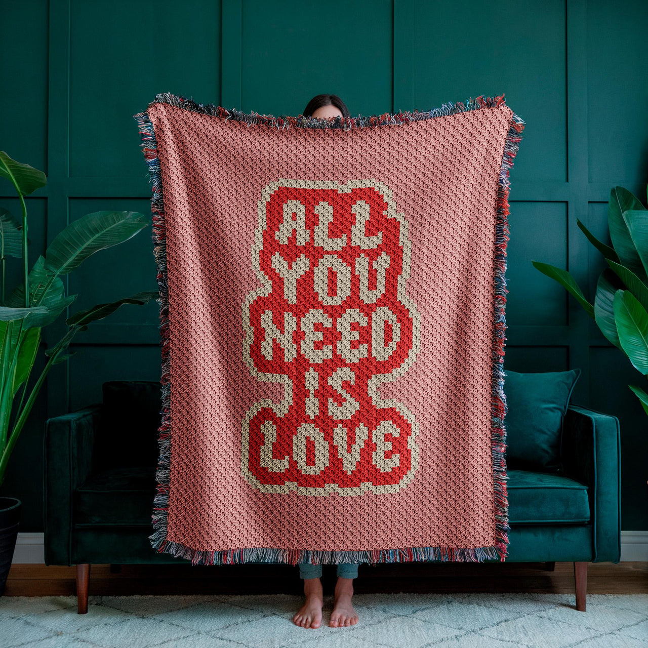 All You Need is Love C2C Crochet Blanket Pattern
