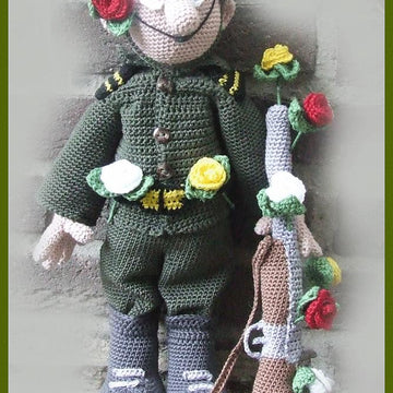 Soldier Peace amigurumi doll