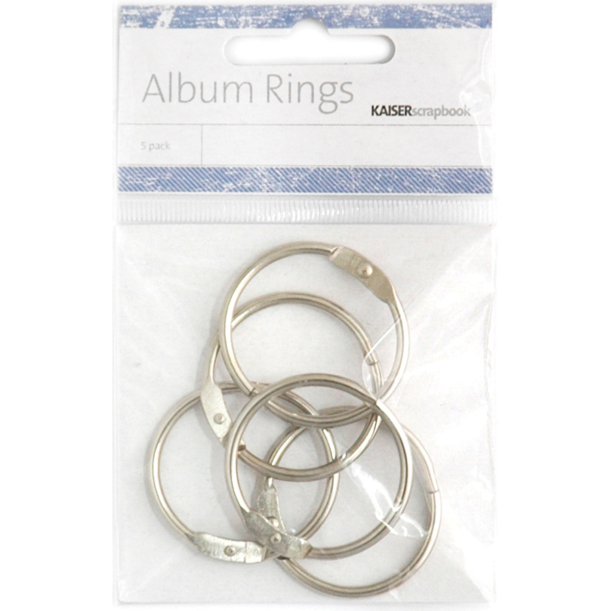 Kaisercraft Split Metal Album Rings 5/Pkg - 1.38" (3.5cm) Silver