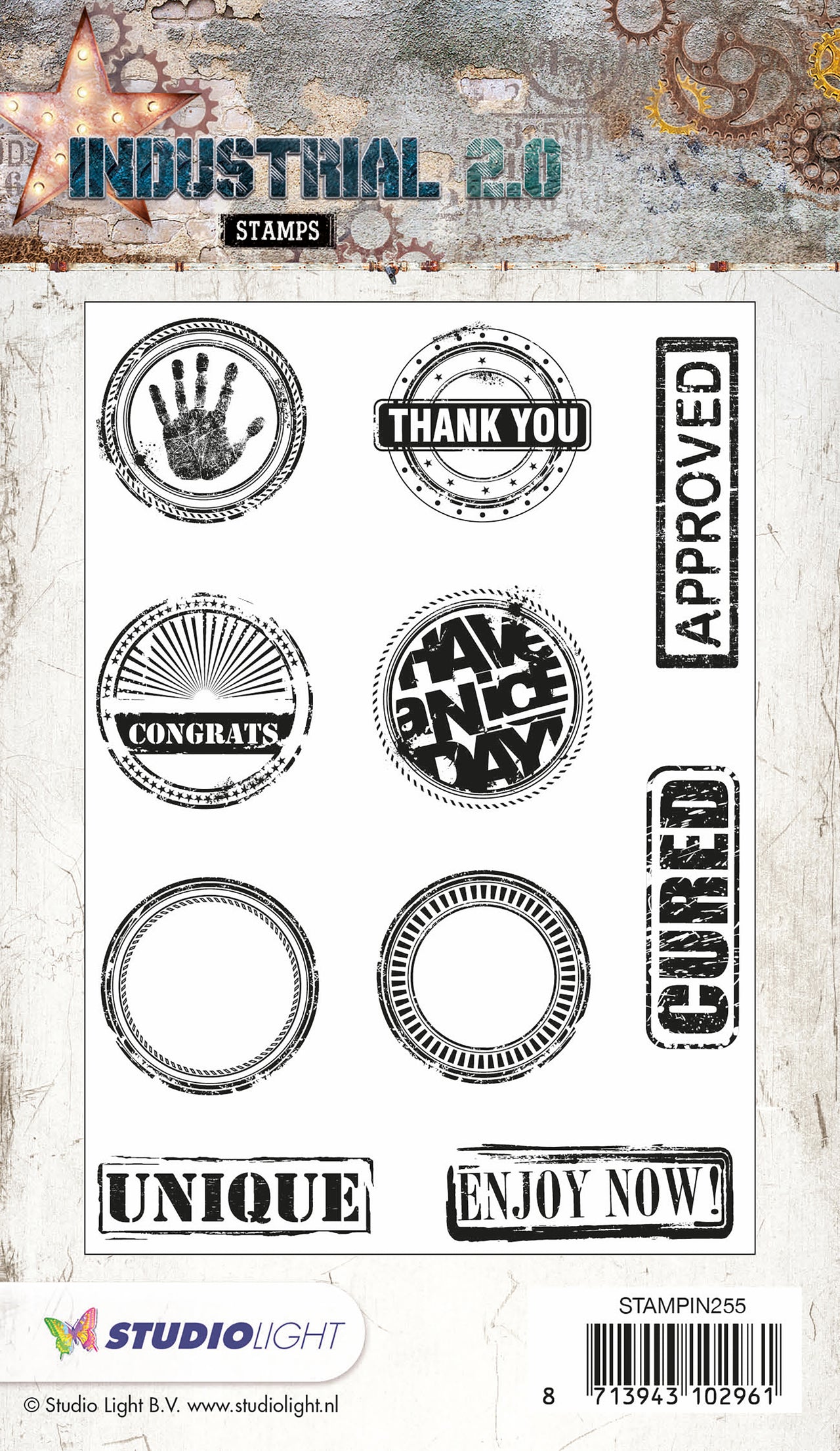 Studio Light Industrial 2.0 A6 Stamps - Circles