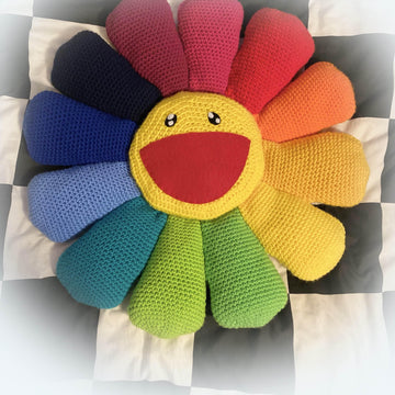 Rainbow Flower Pillow