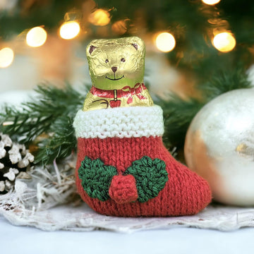 Christmas Stocking Holder 7 cms Lindt Bear
