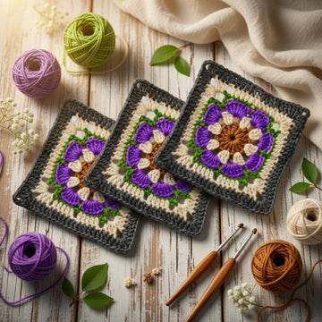 Crochet Square Motif Pattern + Video Tutorial | Easy Crochet Block Design