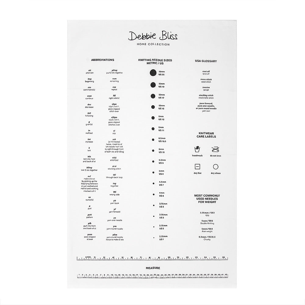 Debbie Bliss Knitting Aid Tea Towel