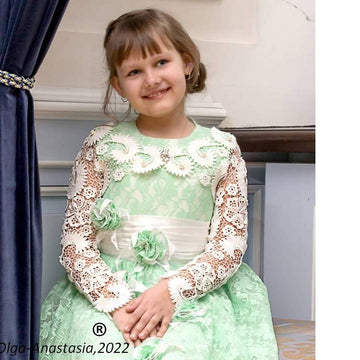 Lace white bolero for girls