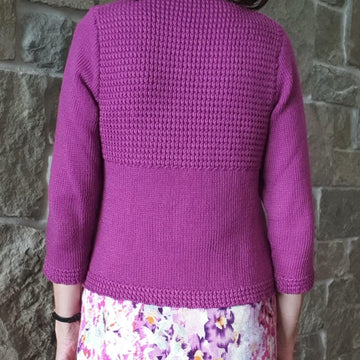 Claire - scoop neck jacket with textured bodice