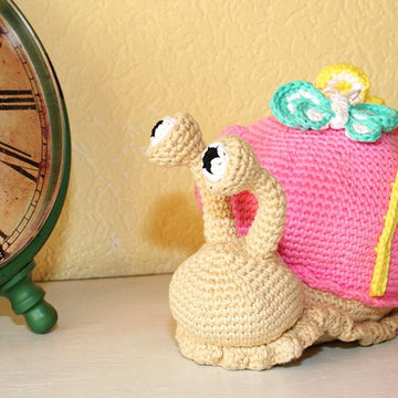 Snail - Doorstop, Stuffed Toy - Amigurumi