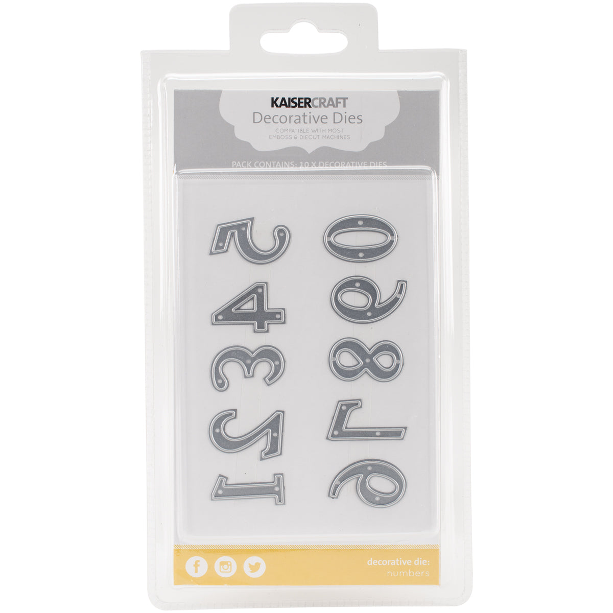 Kaisercraft Dies - Numbers 1.25"X.25" To 1.25"X.75"