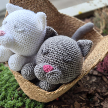 Sleeping Cat Crochet Amigurumi Plush Doll