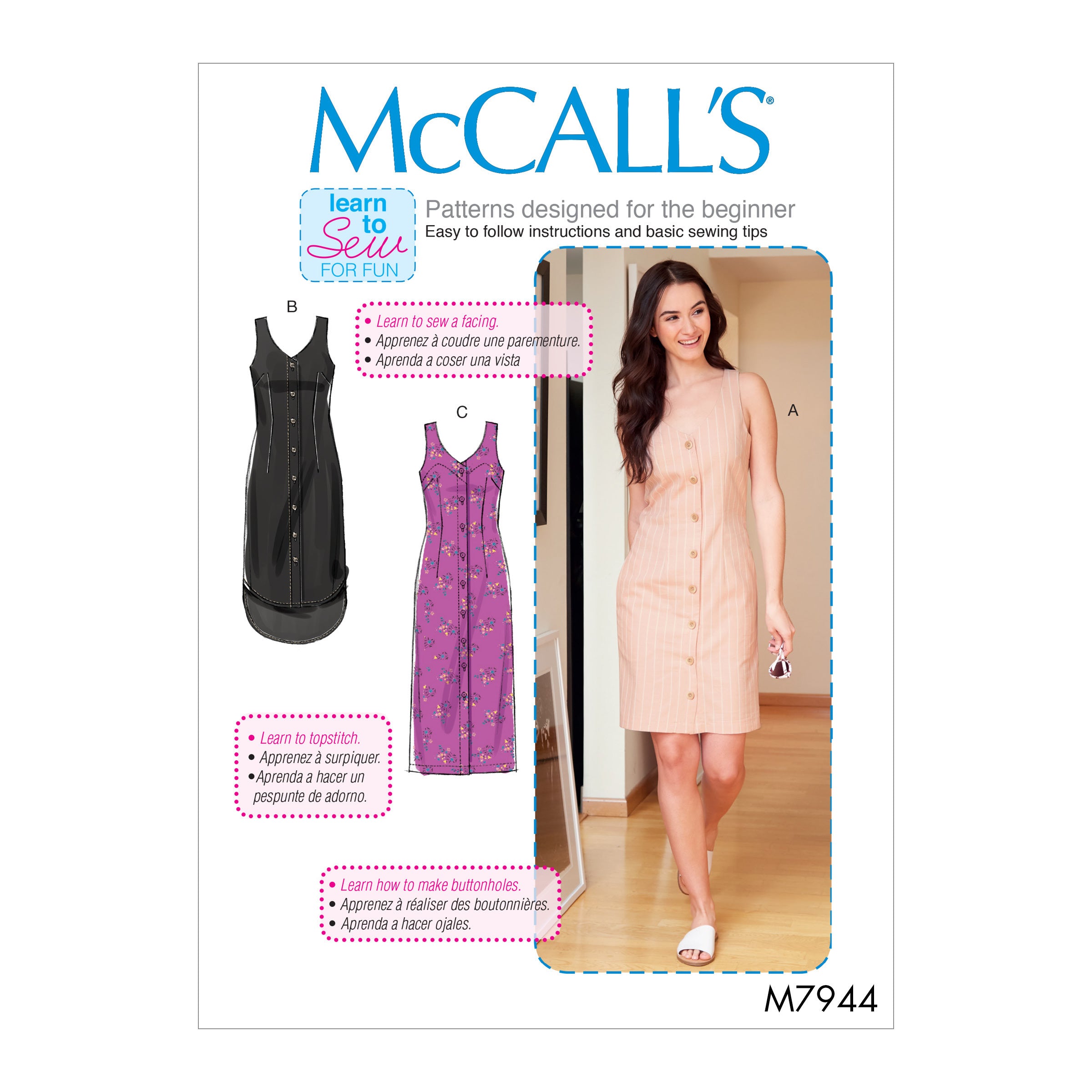 McCall's Misses'/Women's Dresses M7944 - Sewing Pattern
