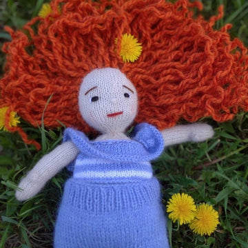 Doll Knitting Pattern - Knitted Doll Caramel