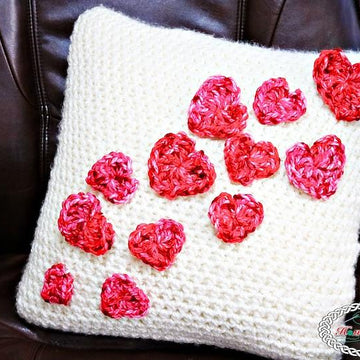 Pillow Case with Flying Hearts