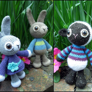 Rabbit and Lamb Woolly Jumpers Amigurumi