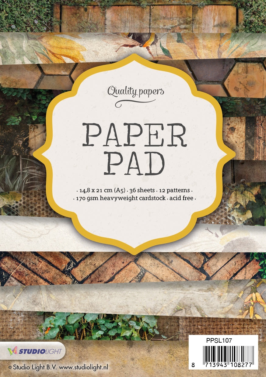 Studio Light 170gsm Paper Pad A5 36/Pkg - NR. 107, 12 Designs/3 Each