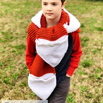 Fox or Wolf Hooded Scarf