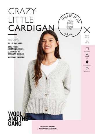 Crazy Little Cardigan in Wool and the Gang Billie Jean Yarn - V021021242 - Downloadable PDF