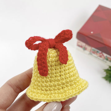 Crochet Christmas bell ornament pattern Amigurumi hanging decor