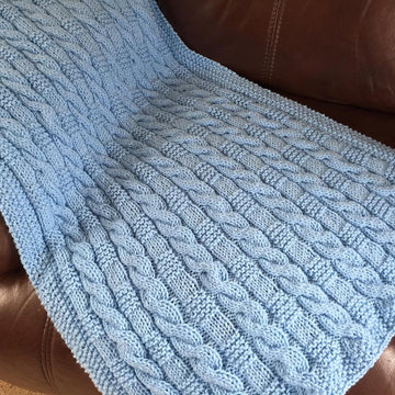 Cable & Garter Stitch Baby Blanket