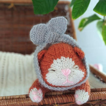 Sleepy Kitten Knitting Pattern | Scottish Fold Cat Toy PDF