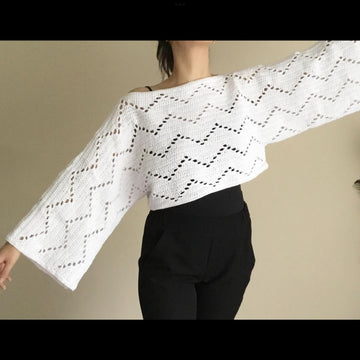 Tara Zig Zag Kimono Sleeve Top N 698
