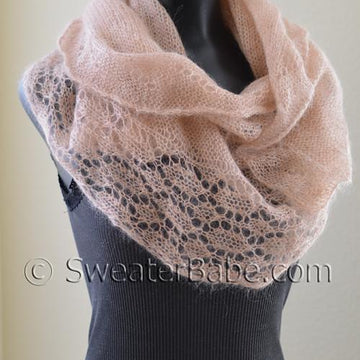 #148 Blushing Lace Shawl Scarf