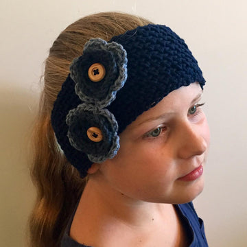 Shannon's Ear Warmer with Button Flower
