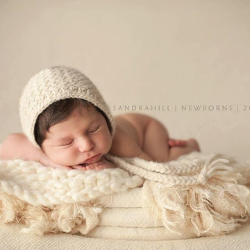 #41 Newborn full weave bonnet