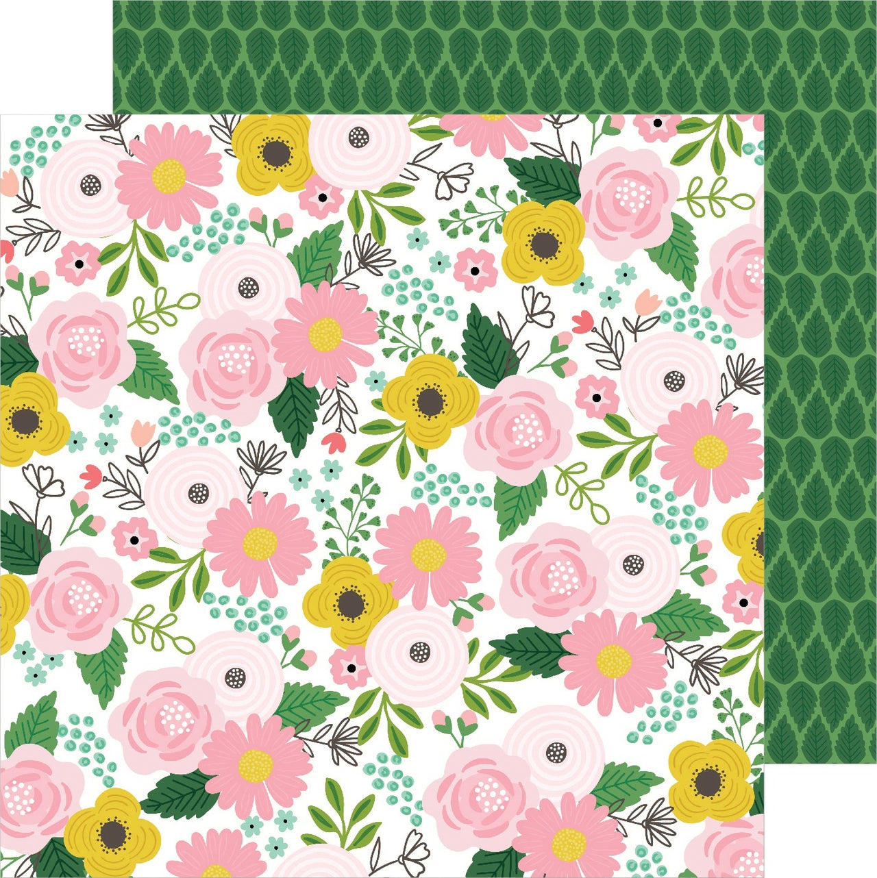 American Crafts Lovely Moments Double-Sided Cardstock 12"X12" 25/Pkg - Bouquet