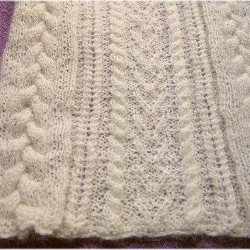 1:12th scale Chunky Aran throw
