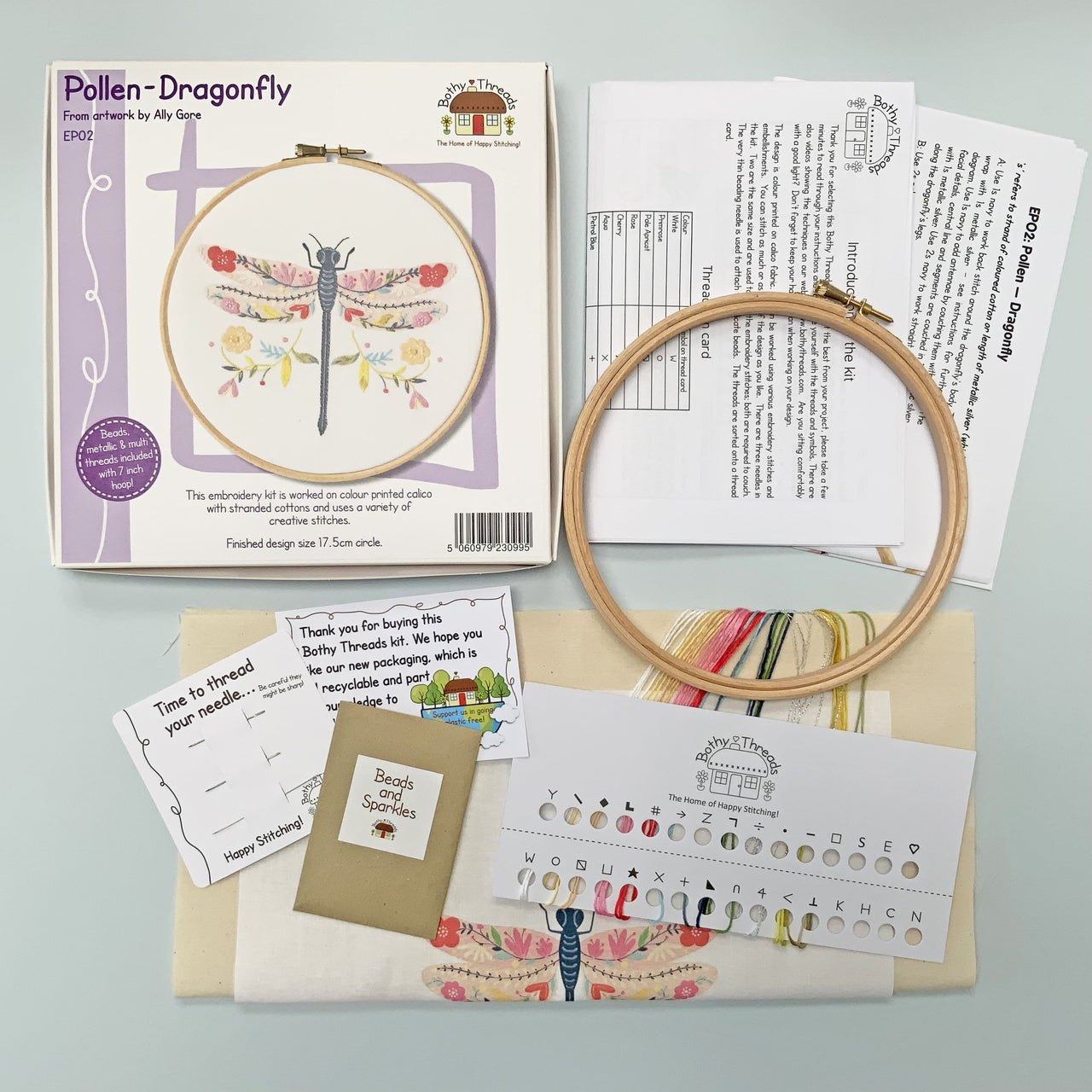 Bothy Threads Dragonfly Embroidery Kit - 17.5cm