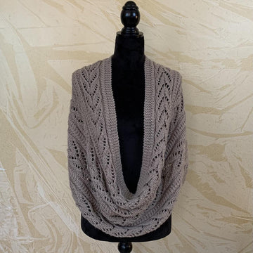 Infinity Scarf with Lacy Leaves