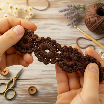 Crochet Headband Pattern with Video Tutorial, Baby & Kids Flower Cord