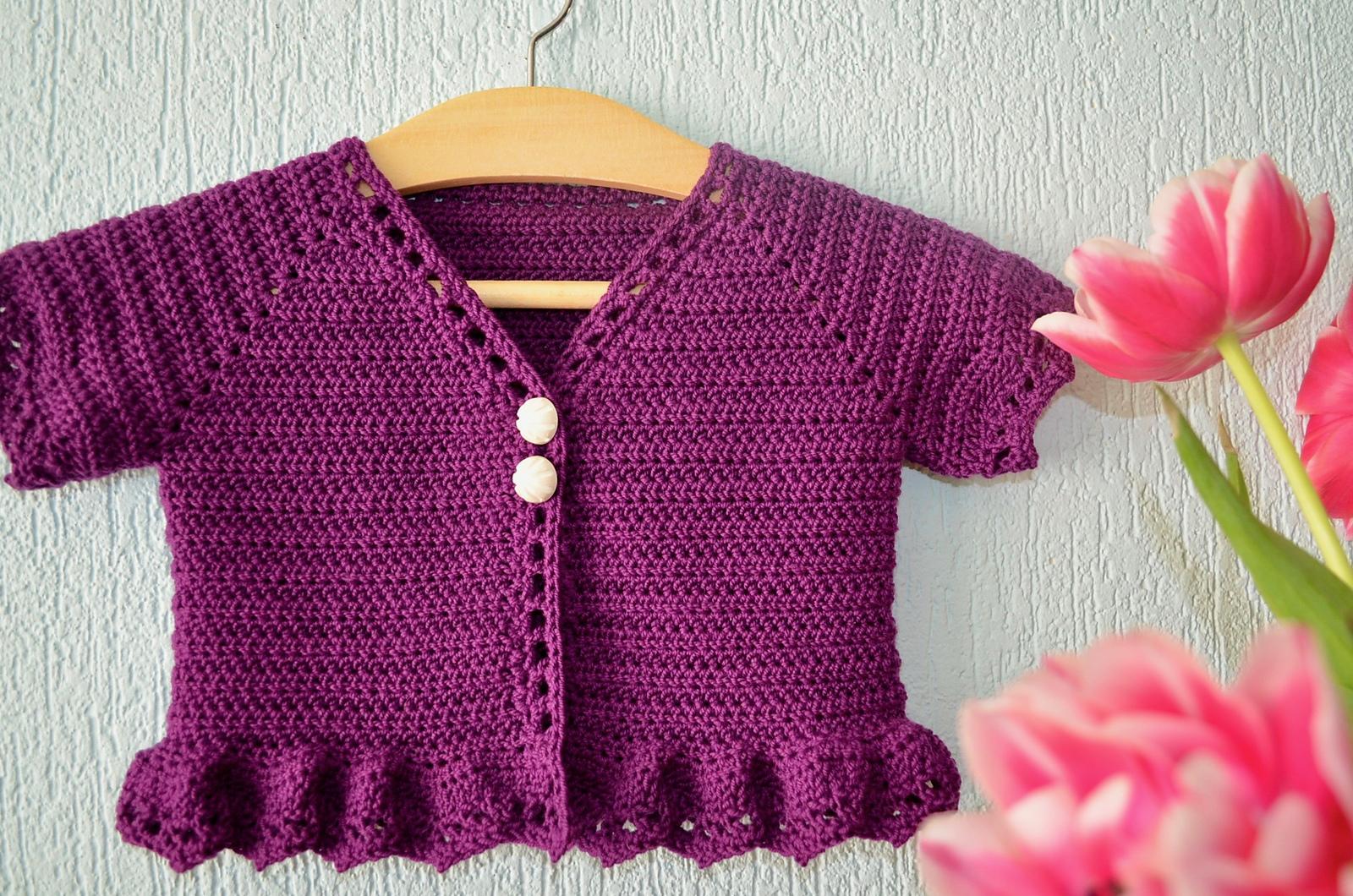 Rosetta baby cardigan