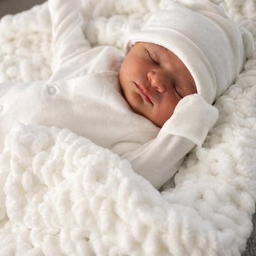 Easy Chenille Baby Blanket Knitting Pattern PDF | Beginner Blanket Pattern