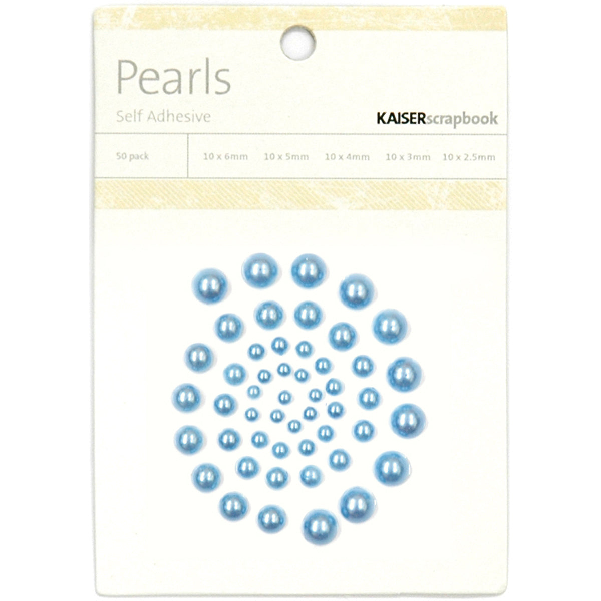 Kaisercraft Adhesive Pearls 50/Pkg - Denim