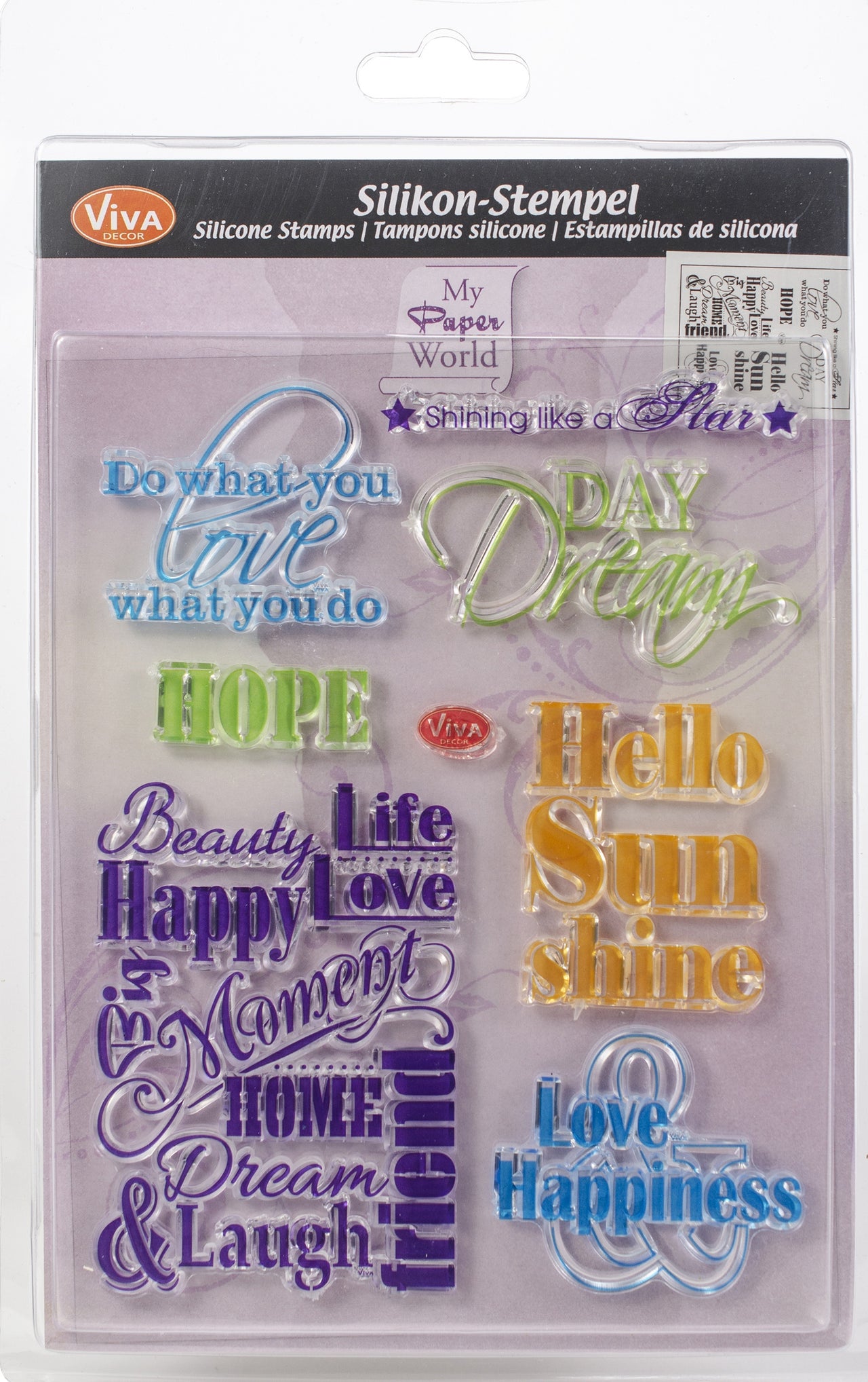 Viva Decor Clear Stamp Set 14cmX18cm - Quotes