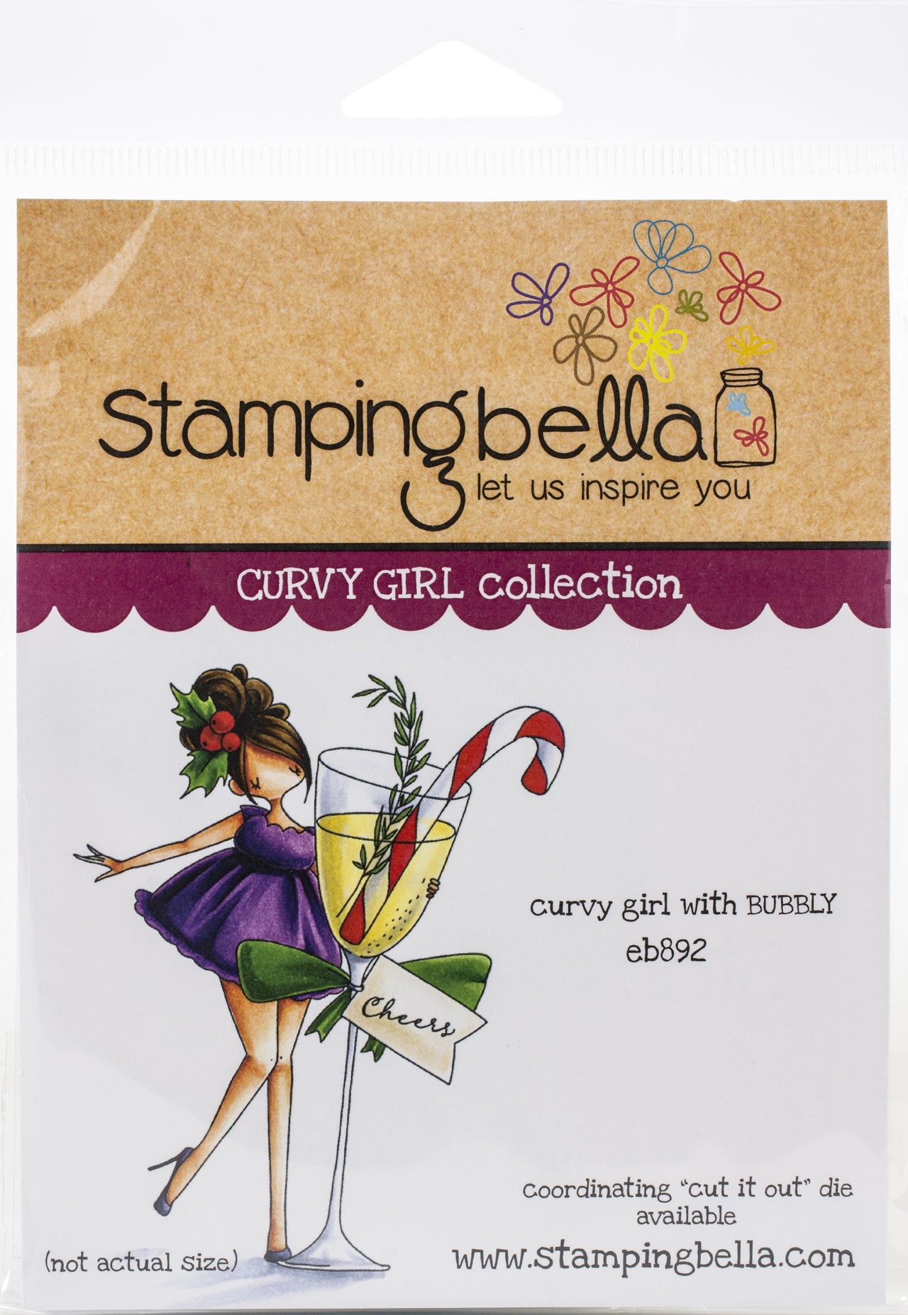 Stamping Bella Cling Stamps - Curvy Girl W/Bubbly