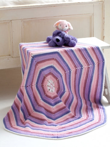Octagon Baby Blanket in Caron Simply Soft - Downloadable PDF