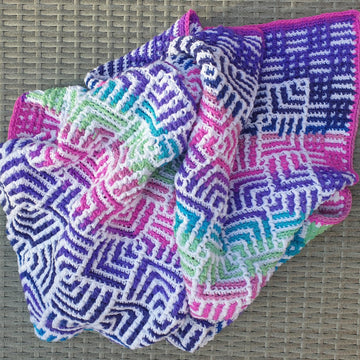 Mosaic Pinwheel Blanket - Rainbow